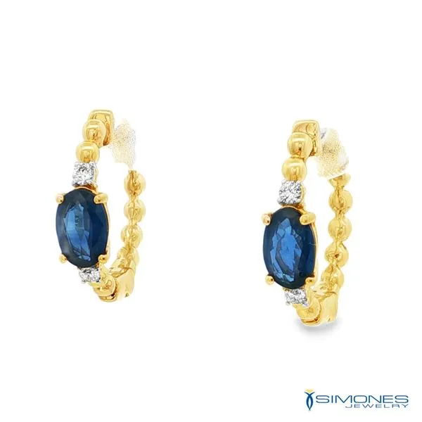 14K Yellow Sapphire Earrings Image 3 Simones Jewelry, LLC Shrewsbury, NJ
