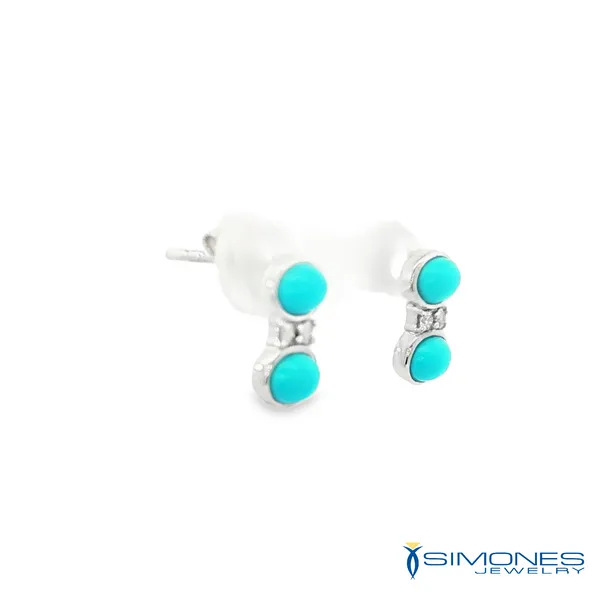 Turquoise Colored Stone Earrings Image 3 Simones Jewelry, LLC Shrewsbury, NJ