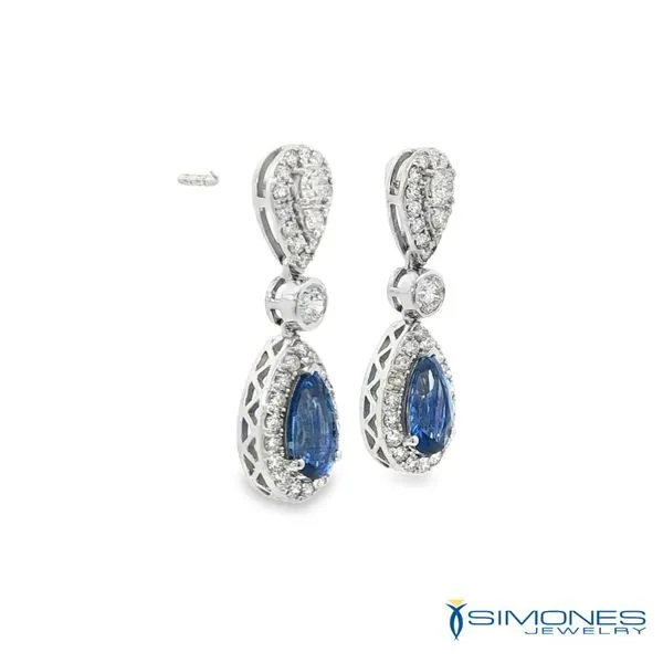 Diamond & Sapphire Earrings Image 3 Simones Jewelry, LLC Shrewsbury, NJ
