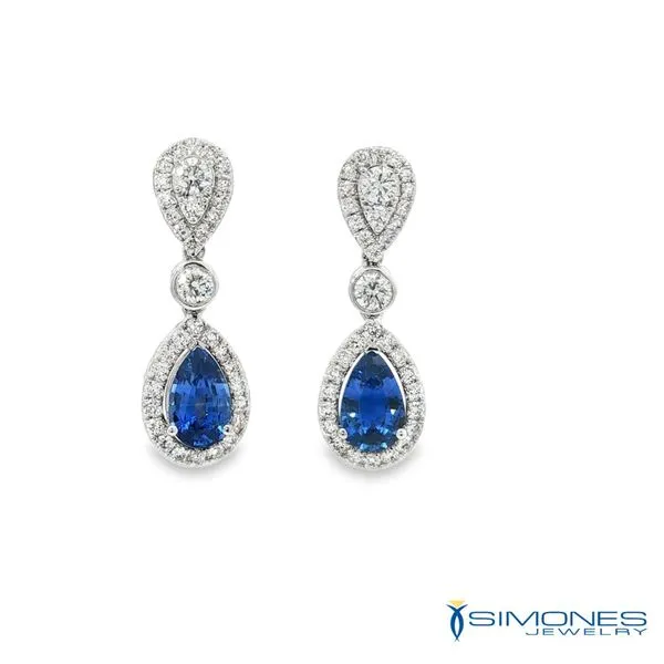 Diamond & Sapphire Earrings Simones Jewelry, LLC Shrewsbury, NJ
