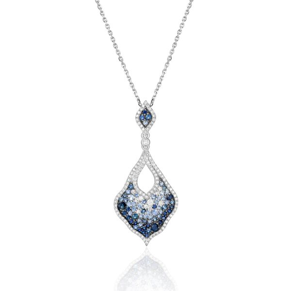 Sapphire & Diamond Necklace Simones Jewelry, LLC Shrewsbury, NJ