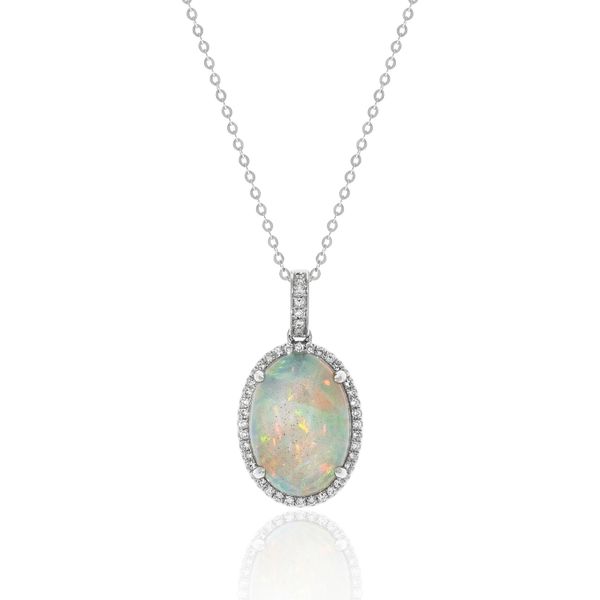 Opal & Diamond Necklace Simones Jewelry, LLC Shrewsbury, NJ