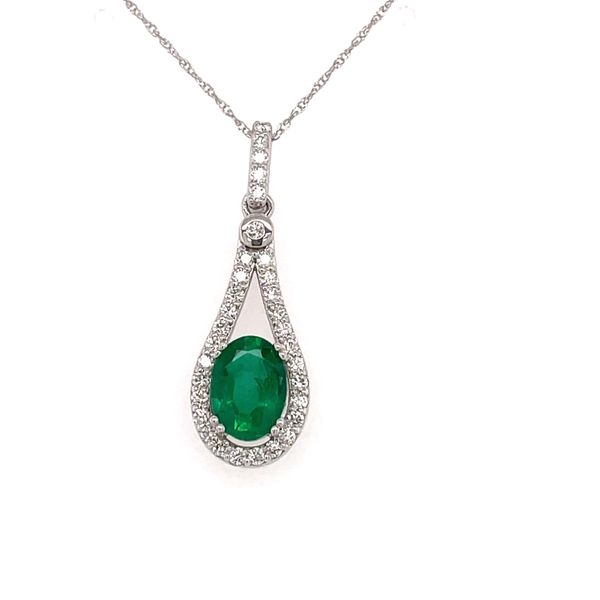Emerald & Diamond Necklace Simones Jewelry, LLC Shrewsbury, NJ