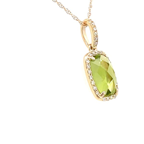 Peridot & Diamond Necklace Image 2 Simones Jewelry, LLC Shrewsbury, NJ