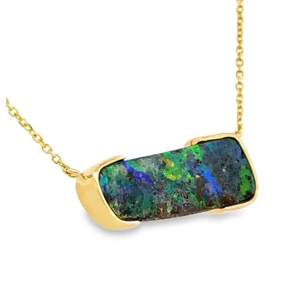 Australian Boulder Opal Necklace Image 2 Simones Jewelry, LLC Shrewsbury, NJ