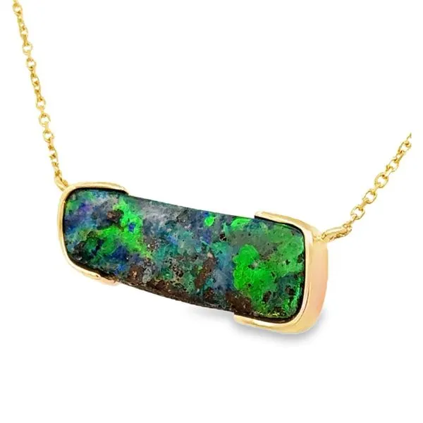 Australian Boulder Opal Necklace Image 3 Simones Jewelry, LLC Shrewsbury, NJ