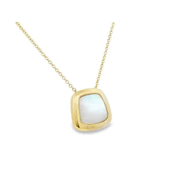 14K Yellow Mother Of Pearl Pendant Image 2 Simones Jewelry, LLC Shrewsbury, NJ