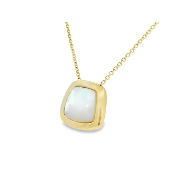 14K Yellow Mother Of Pearl Pendant Image 3 Simones Jewelry, LLC Shrewsbury, NJ