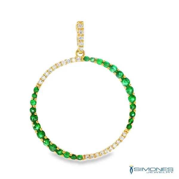14K Yellow Diamond & Emerald Pendant Simones Jewelry, LLC Shrewsbury, NJ
