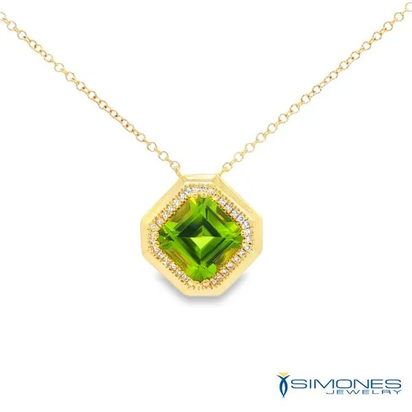 14K Yellow Peridot Pendant & Chain Simones Jewelry, LLC Shrewsbury, NJ