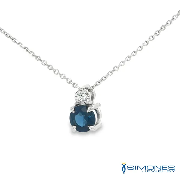 Diamond And Sapphire Pendant Image 2 Simones Jewelry, LLC Shrewsbury, NJ
