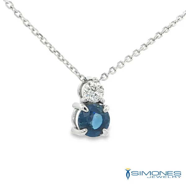 Diamond And Sapphire Pendant Image 2 Simones Jewelry, LLC Shrewsbury, NJ