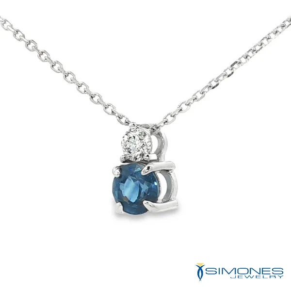 Diamond And Sapphire Pendant Image 3 Simones Jewelry, LLC Shrewsbury, NJ