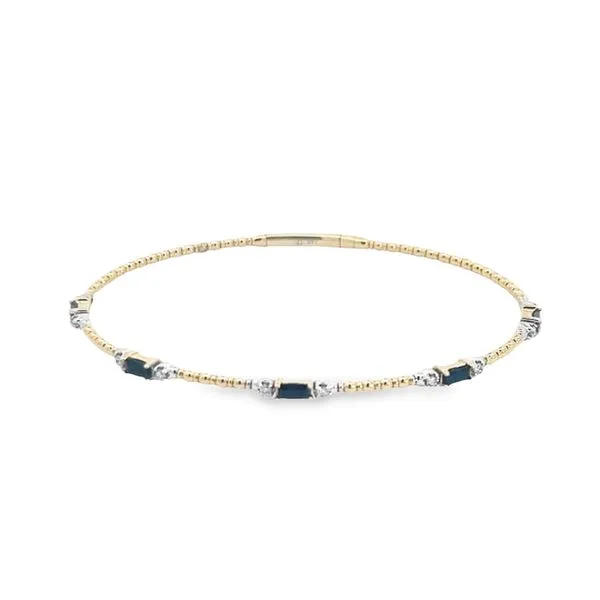 Diamond & Sapphire Flexible Bangle Simones Jewelry, LLC Shrewsbury, NJ