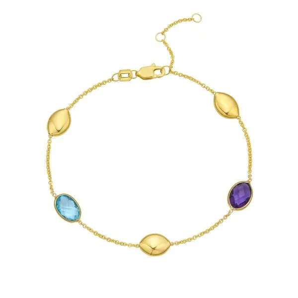 Aquamarine and Amethyst Bracelet Simones Jewelry, LLC Shrewsbury, NJ