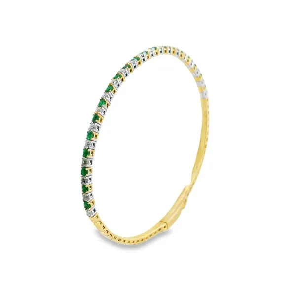 Emerald & Diamond Bracelet Image 2 Simones Jewelry, LLC Shrewsbury, NJ