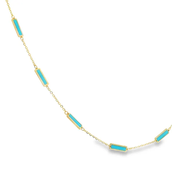 Turquoise Bar Bracelet Image 3 Simones Jewelry, LLC Shrewsbury, NJ