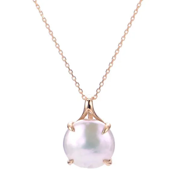 14K Yellow Gold Coin Pearl Necklace Simones Jewelry, LLC Shrewsbury, NJ