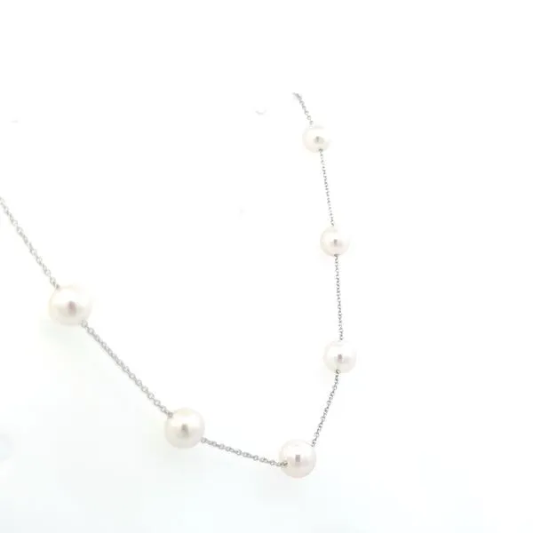 Akoya Pearl Tin Cup Necklace Image 2 Simones Jewelry, LLC Shrewsbury, NJ