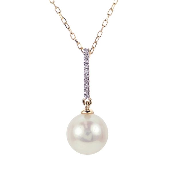 Fresh Water Pearl Diamond Bar Necklace Simones Jewelry, LLC Shrewsbury, NJ