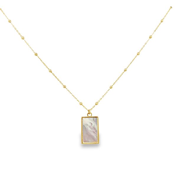 Mother Of Pearl Tag Necklace Simones Jewelry, LLC Shrewsbury, NJ