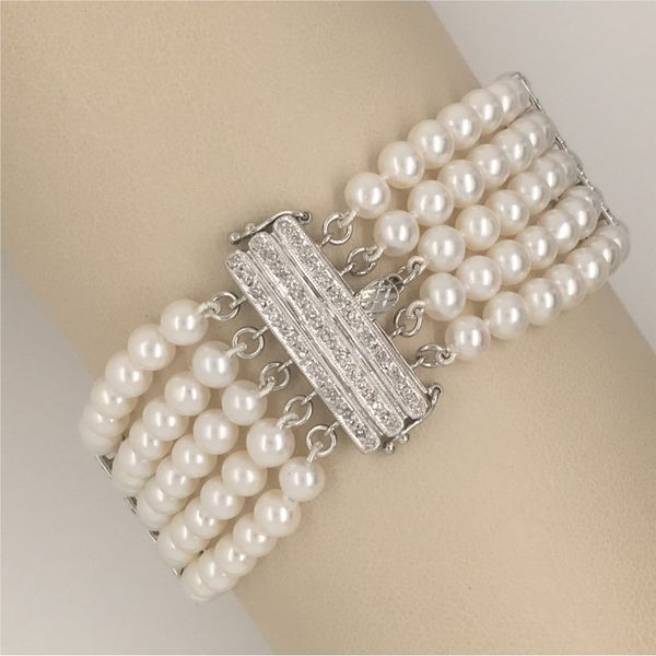 Pearl & Diamond Bracelet Simones Jewelry, LLC Shrewsbury, NJ