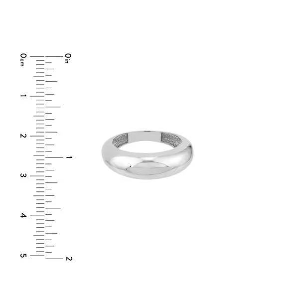 White Wide Dome Ring Image 5 Simones Jewelry, LLC Shrewsbury, NJ
