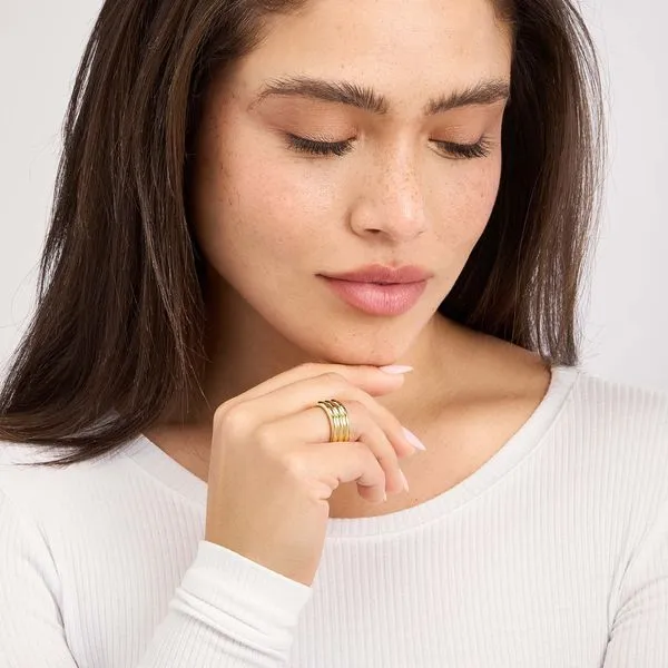 Wide Triple Ridge Band Image 5 Simones Jewelry, LLC Shrewsbury, NJ