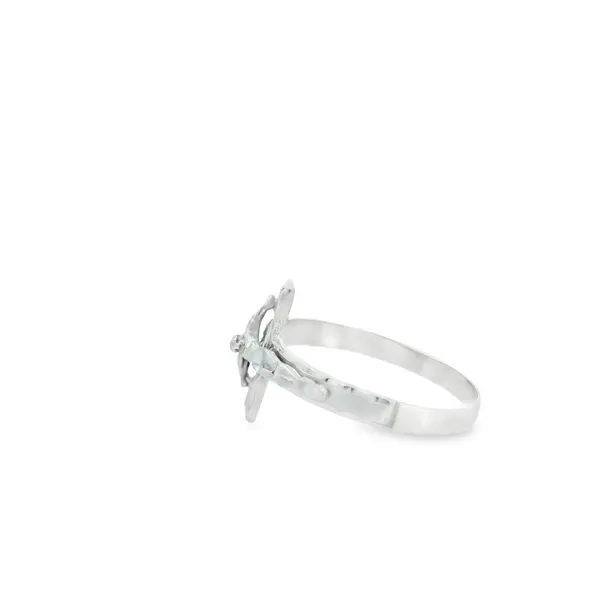 14K White Crucifix Ring Mens Image 3 Simones Jewelry, LLC Shrewsbury, NJ