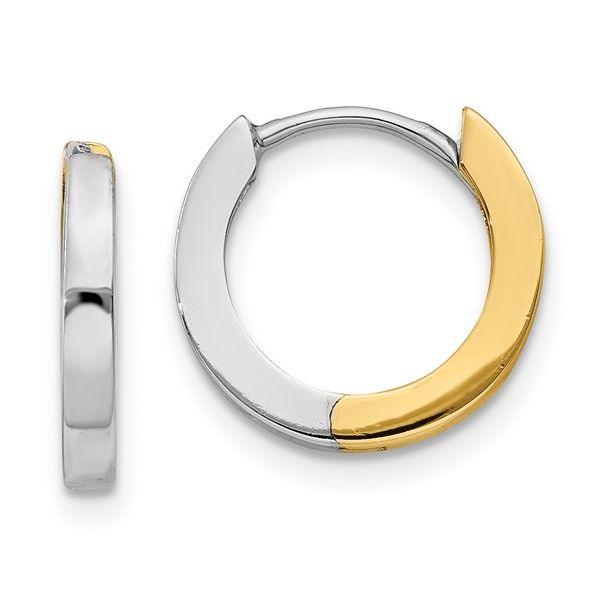 Gold Reversible Huggie Earrings Simones Jewelry, LLC Shrewsbury, NJ