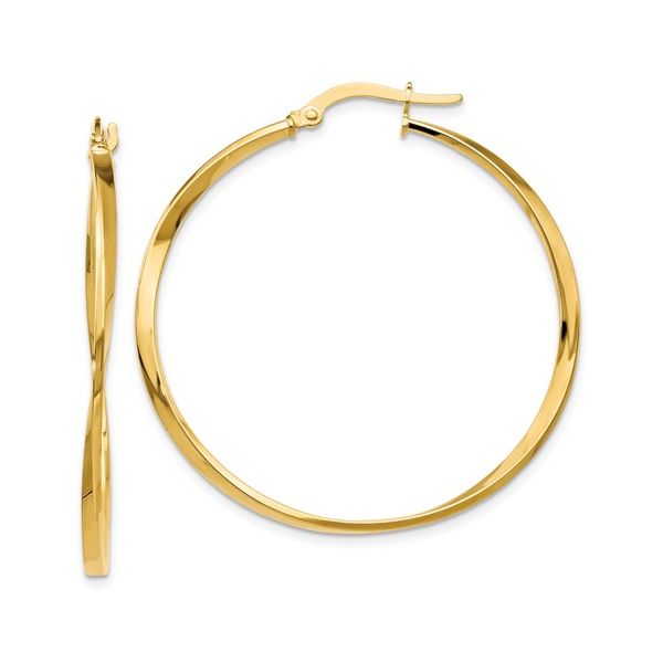 Gold Twisted Hoop Earrings Simones Jewelry, LLC Shrewsbury, NJ