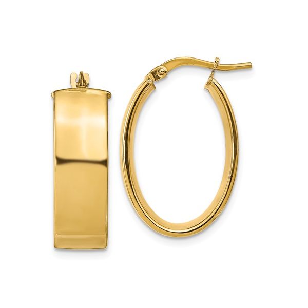 Gold Wide Hoop Earrings Simones Jewelry, LLC Shrewsbury, NJ