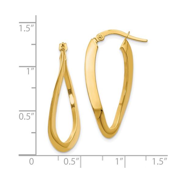 Gold Hoop Earrings Image 2 Simones Jewelry, LLC Shrewsbury, NJ