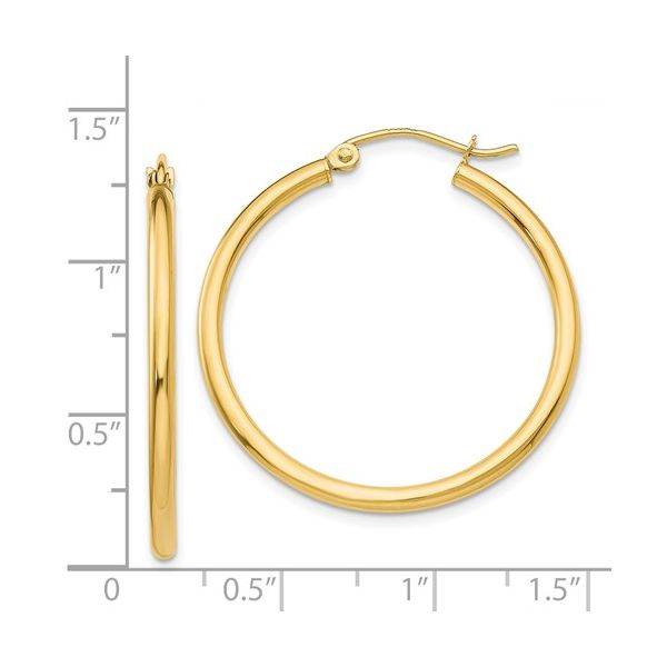 Gold Hoop Earrings Image 2 Simones Jewelry, LLC Shrewsbury, NJ