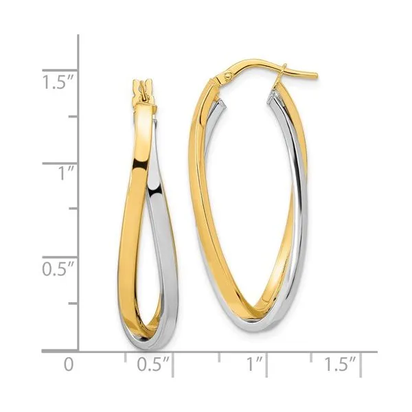 Gold Hoop Earrings Image 2 Simones Jewelry, LLC Shrewsbury, NJ