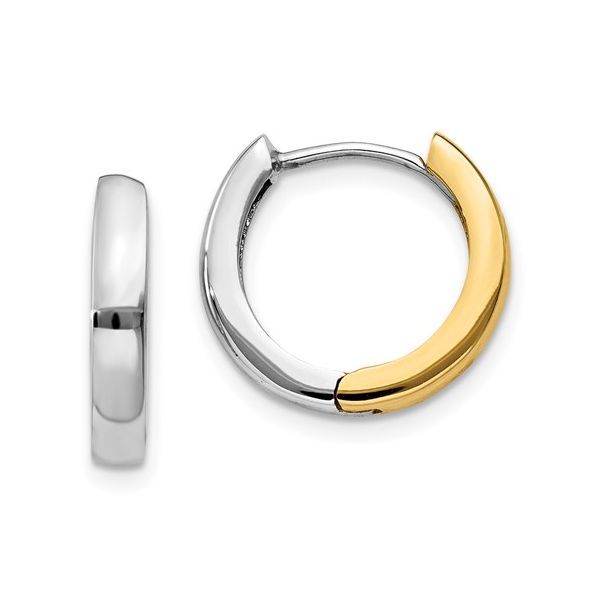 Reversible Gold Huggie Earrings Simones Jewelry, LLC Shrewsbury, NJ
