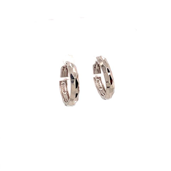 Gold Diamond Cut Huggie Earrings Simones Jewelry, LLC Shrewsbury, NJ