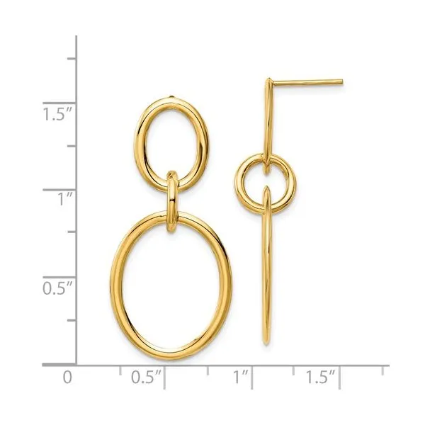 Gold Drop Earrings Image 2 Simones Jewelry, LLC Shrewsbury, NJ