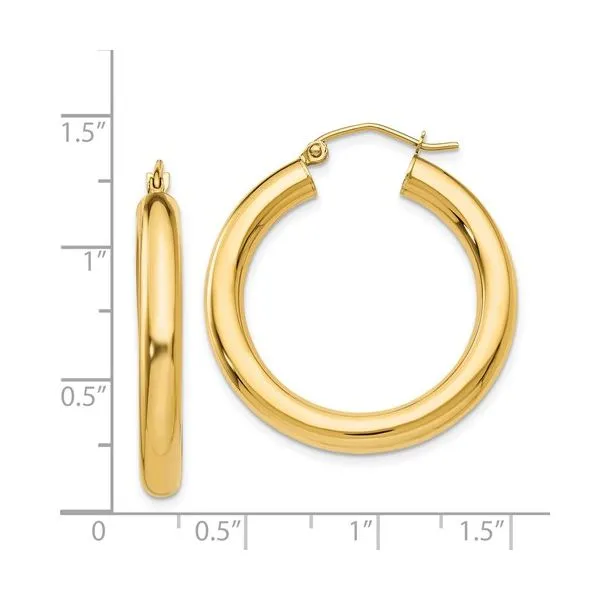 Gold Hoop Earrings Image 2 Simones Jewelry, LLC Shrewsbury, NJ