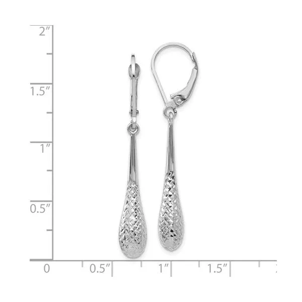 Diamond Cut Drop Earrings Image 2 Simones Jewelry, LLC Shrewsbury, NJ