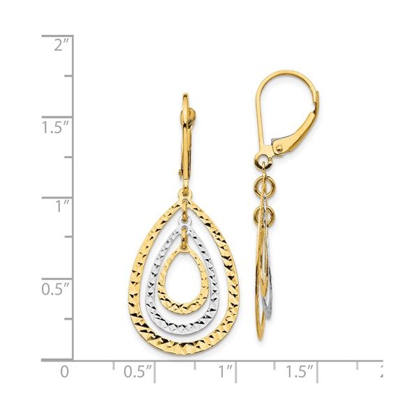 Gold Dangle Earrings Image 2 Simones Jewelry, LLC Shrewsbury, NJ