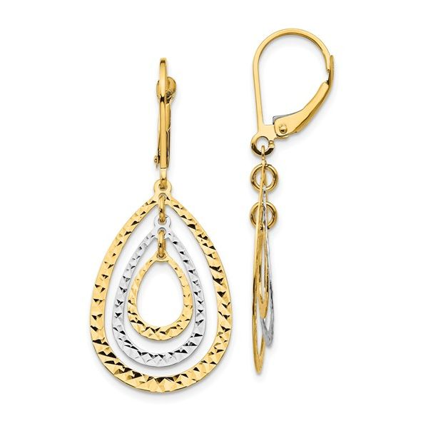 Gold Dangle Earrings Simones Jewelry, LLC Shrewsbury, NJ