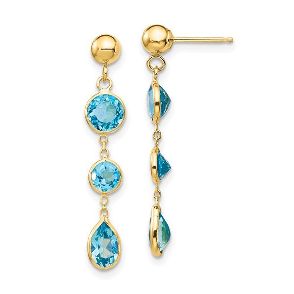 Blue Topaz Dangle Earrings Simones Jewelry, LLC Shrewsbury, NJ