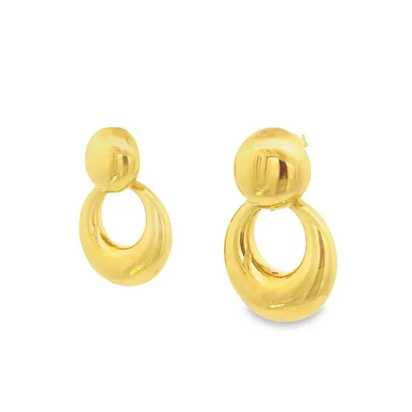 Gold Door Knocker Earrings Image 3 Simones Jewelry, LLC Shrewsbury, NJ