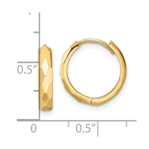 Gold Huggie Earrings Image 2 Simones Jewelry, LLC Shrewsbury, NJ