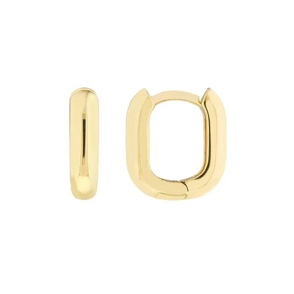Oblong Polished Hoops Simones Jewelry, LLC Shrewsbury, NJ