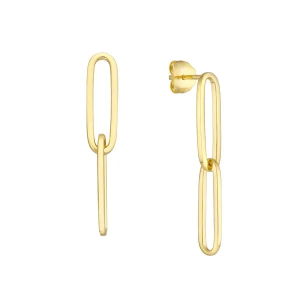 Paperclip Dangle Post Earrings Simones Jewelry, LLC Shrewsbury, NJ