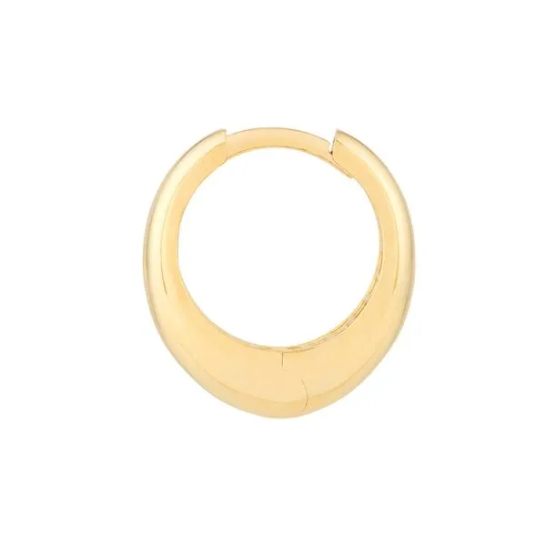Gold Oval Huggies Image 2 Simones Jewelry, LLC Shrewsbury, NJ