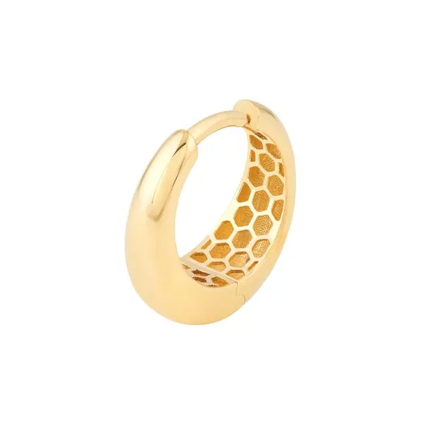 Gold Oval Huggies Image 3 Simones Jewelry, LLC Shrewsbury, NJ