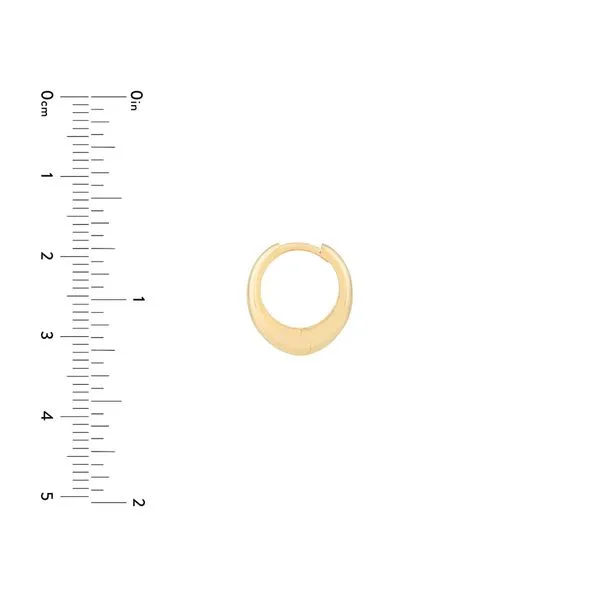Gold Oval Huggies Image 4 Simones Jewelry, LLC Shrewsbury, NJ